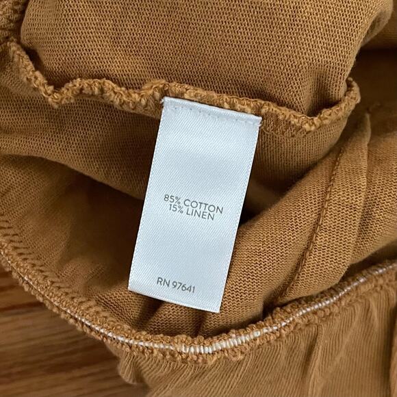 Pure Jill Pants Women XL Mustard Elastic Waist Relaxed Fit Cotton Blend Casual - Picture 5 of 10